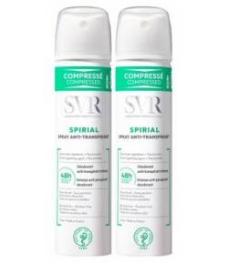 Duplo Spirial Spray Antitranspirante 2x75ml SVR Desodorante