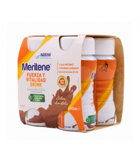 Batido Sabor Chocolate MERITENE Drink 4X125ml Energía