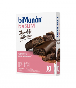 Barritas Beslim Chocolate Intenso Sustitutive 10 uds BIMANAN