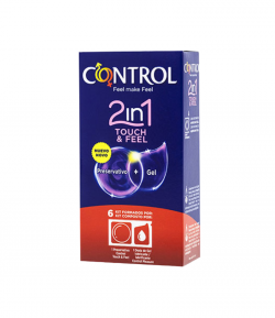Preservativo Touch & Feel 2 en 1 CONTROL 6ud Preservativos