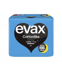 Compresas Noche Cottonlike Alas 9ud EVAX Compresas