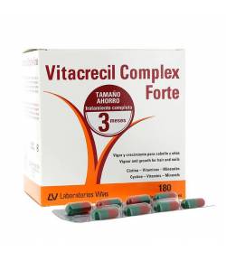 Vitacrecil Complex Forte 180 cápsulas Tamaño Ahorro 3 meses Caída del cabello