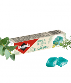 Caramelos sabor eucalipto con hierbas mediterráneas JUANOLA Dolor de garganta