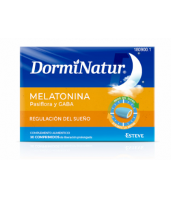 Dorminatur Melatonina, Pasiflora y Gaba 30 comprimidos de liberación prolongada