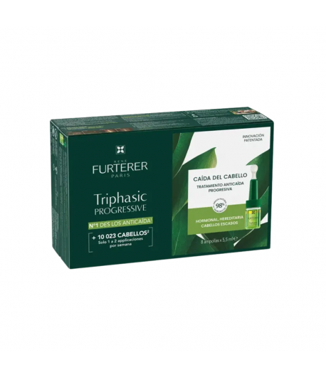 Triphasic Progressive 8 Ampollas RENE FURTERER Caída del cabello