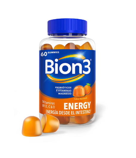 Bion3 Energy 60 Gummies sabor naranja