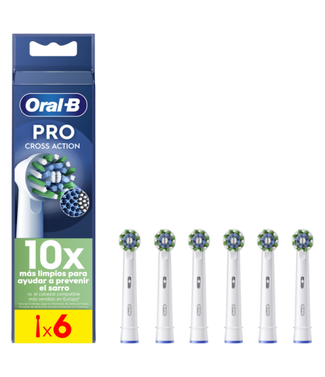Recambios Cepillo Eléctrico Oral-B Pro Cross 6 uds