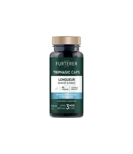 Triphasic Caps Cabello Largos, Densidad & Fuerza 90 cápsulas RENÉ FURTERER
