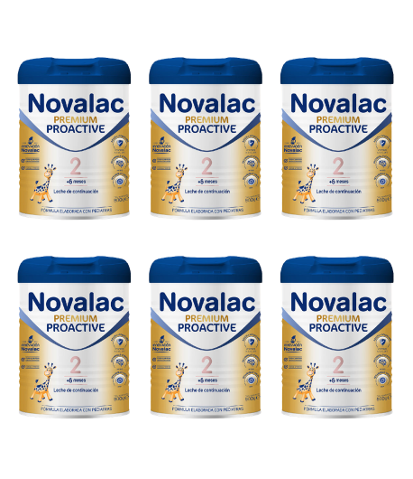 Pack 6ud Leches NOVALAC Premium Proactive 2 800gr Continuación