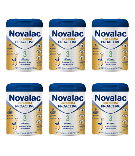 Pack 6ud Leches NOVALAC Premium Proactive 3 Lote 800gr Continuación