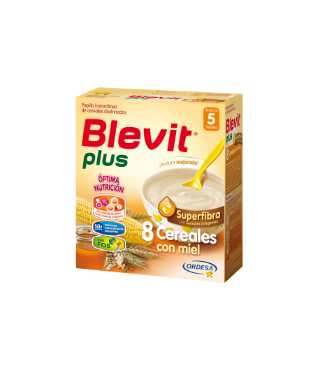Blevit Plus Superfibra 8 Cereales con Miel 600gr 8 Cereales