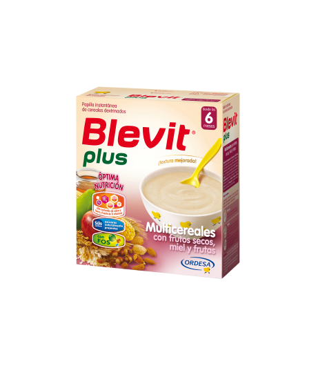 Blevit Plus Multicereales con Frutos Secos, Miel y Frutas 600gr 8 Cereales