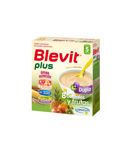 Blevit Plus Duplo 8 Cereales y Frutas 600gr 8 Cereales