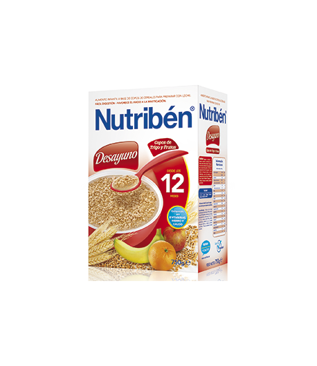 NUTRIBÉN Copos de Trigo y Frutas 750gr 8 Cereales