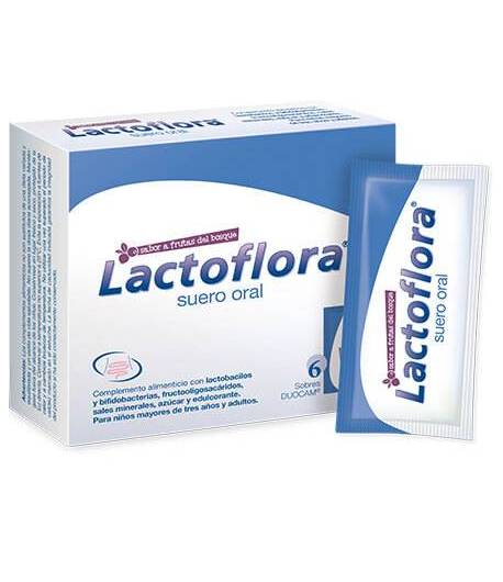 Suero Oral LACTOFLORA 6sob Tránsito Intestinal