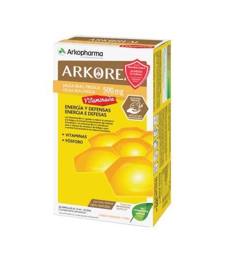 ARKOREAL Jalea Real Fresca Vitaminada 500mg 20ud ARKOPHARMA Energía