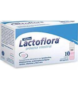 Protector Intestinal Adultos LACTOFLORA 10 frascos Tránsito Intestinal