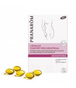 AROMAFEMINA Cápsulas Confort pre menstrual BIO 30 Cápsulas PRANAROM Energía