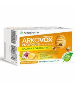 ARKOVOX 24 Comprimidos Própolis y Vitamina C Sabor Miel-Limón ARKOPHARMA