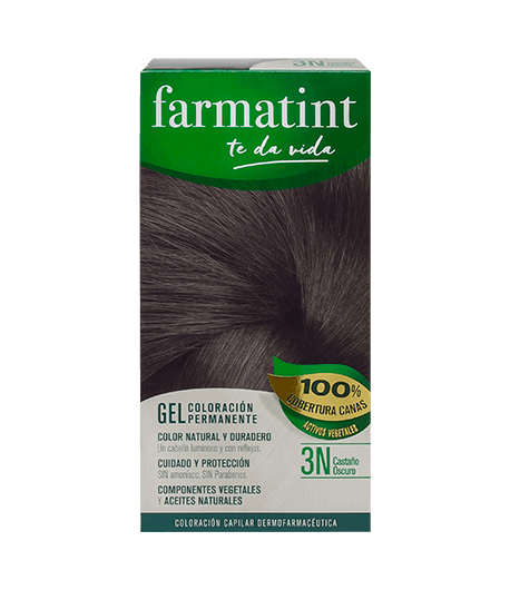 Coloración Permanente Sin Amoniaco 3N Castaño Oscuro FARMATINT Tintes
