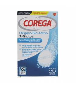 COREGA Oxigeno Bio Activo Tabletas Limpiadoras 66 uds Limpieza
