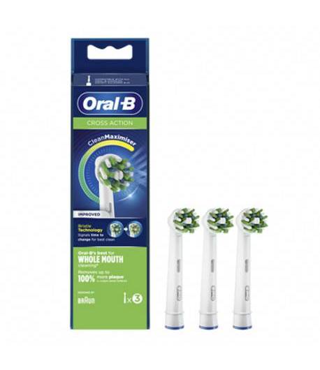 Recambio Cepillo Eléctrico CrossAction 3ud ORAL-B Cepillos